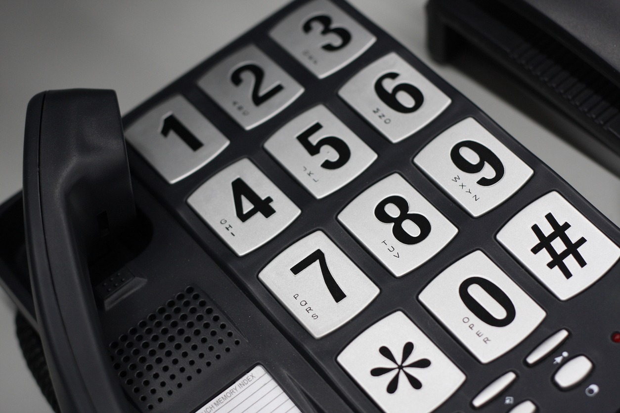 a telephone with big buttons