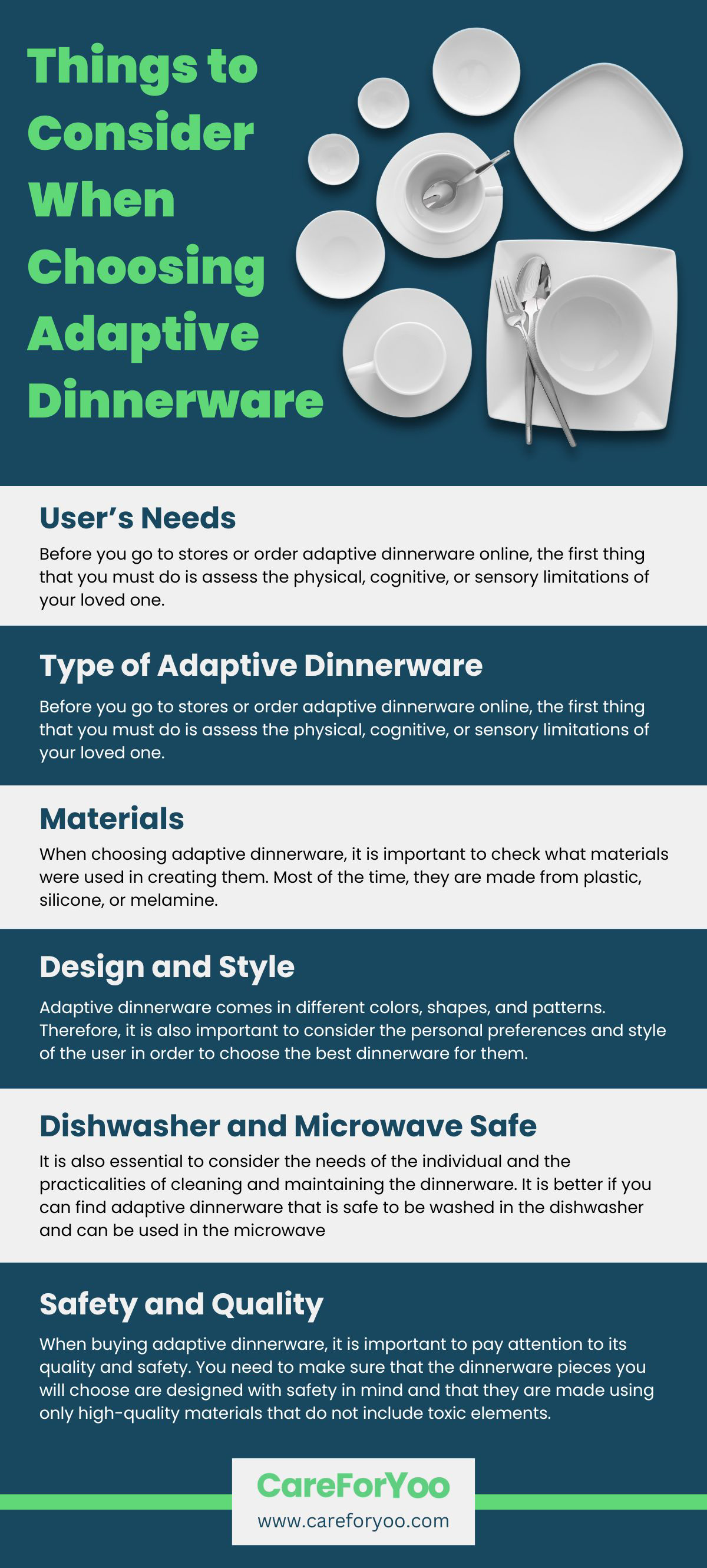 Things to Consider When Choosing Adaptive Dinnerware