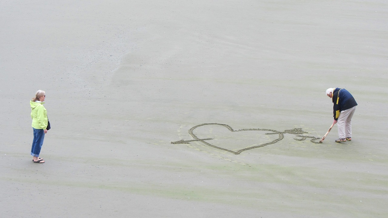 Senior couple enjoying their time on the beach 