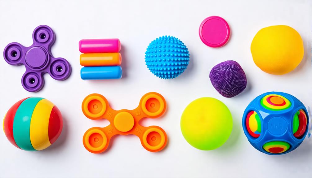 variety of fidget toys
