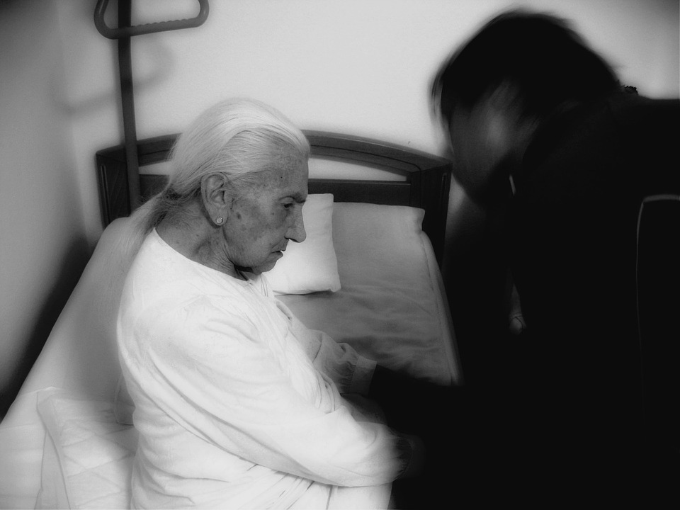 An elderly patient of Alzheimer’s