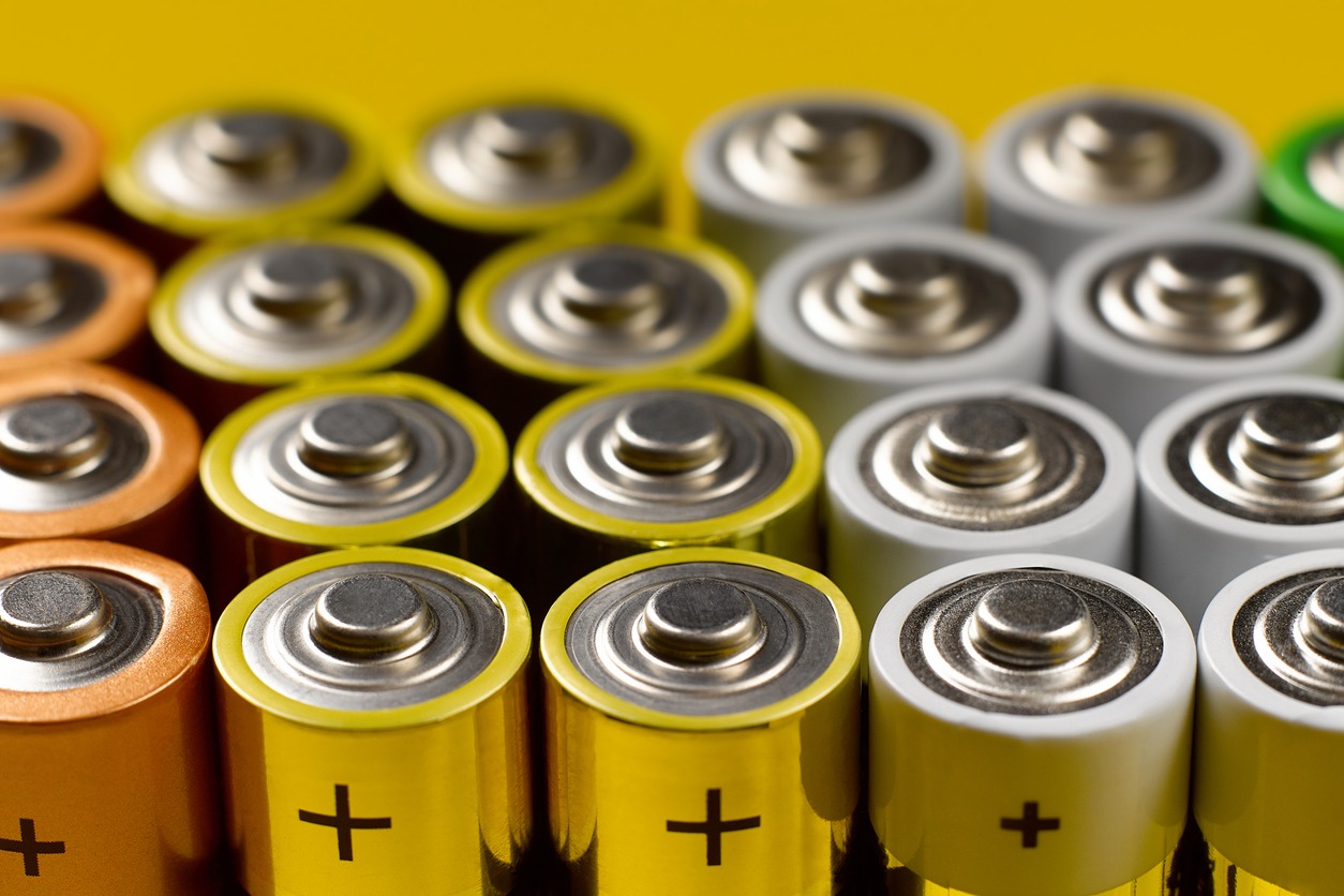 batteries in different colors