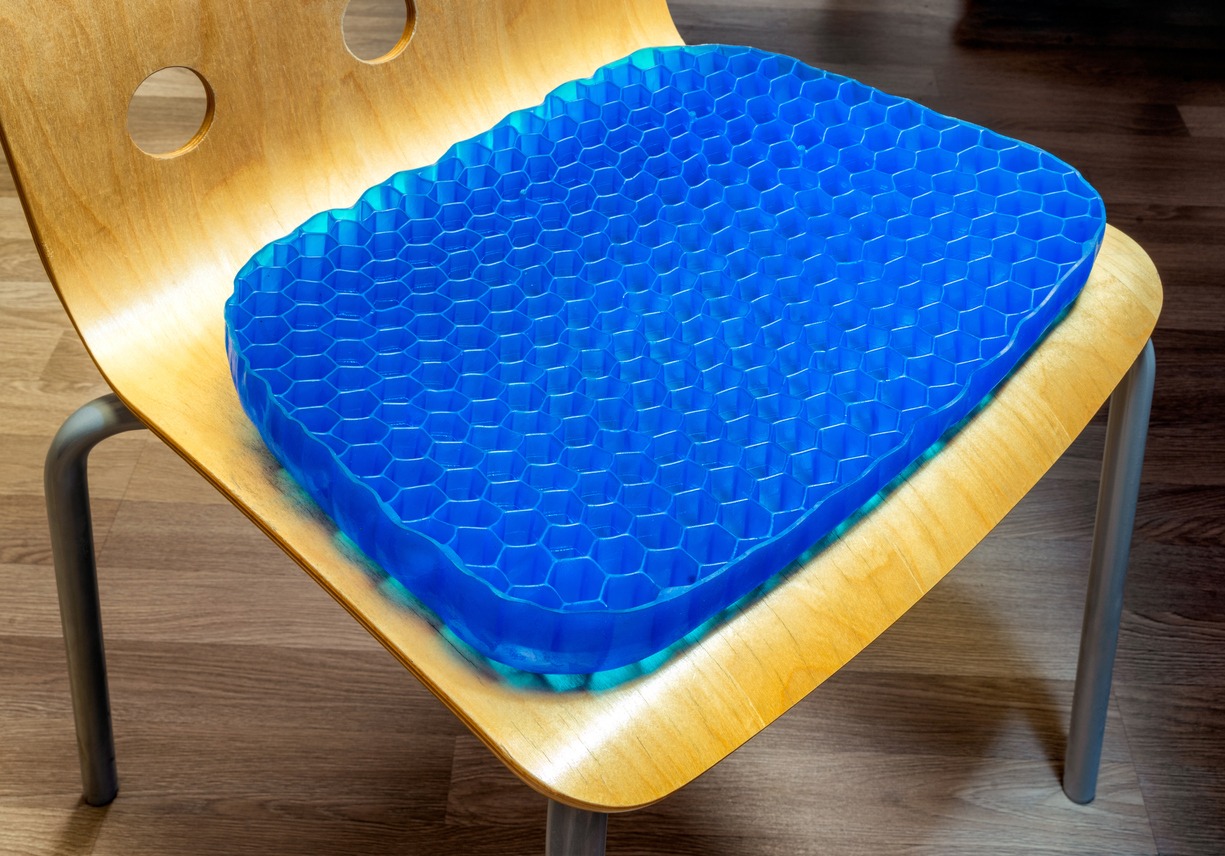a honeycomb gel seat cushion