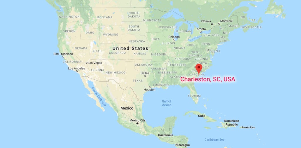 Charleston SC USA Map