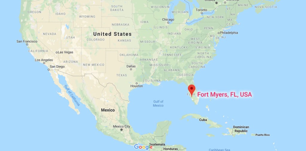 Fort Myers FL USA Map
