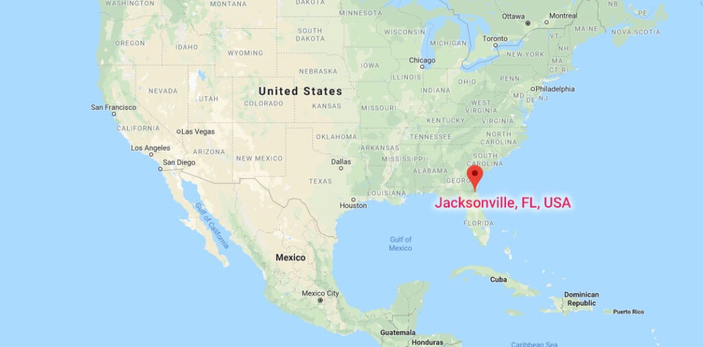 Jacksonville FL USA Map