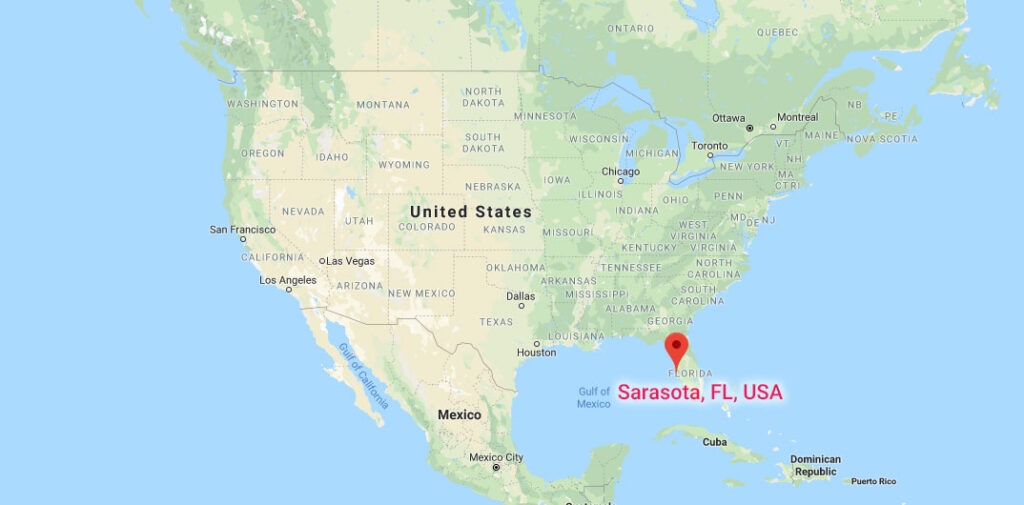 Sarasota FL USA Map