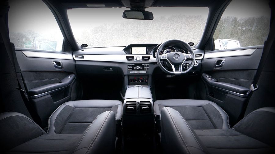 Interior of a modern-day automobile