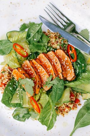 salmon-and-green-vegetable-salad