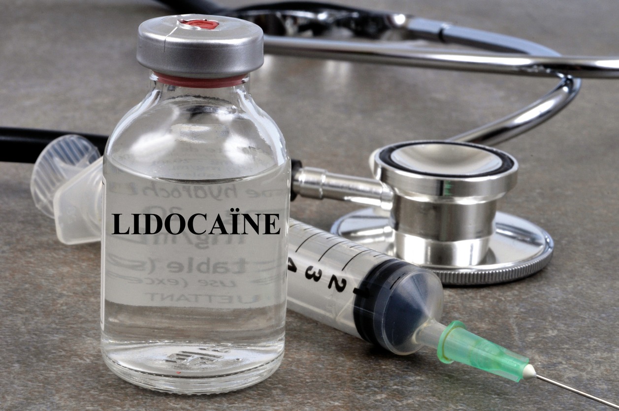 a bottle of lidocaine