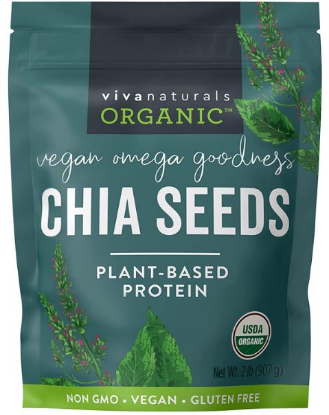 Viva Naturals Organic RAW Chia Seeds.