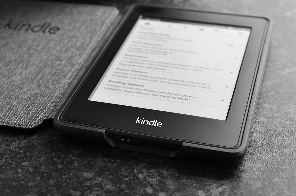 a kindle e-reader