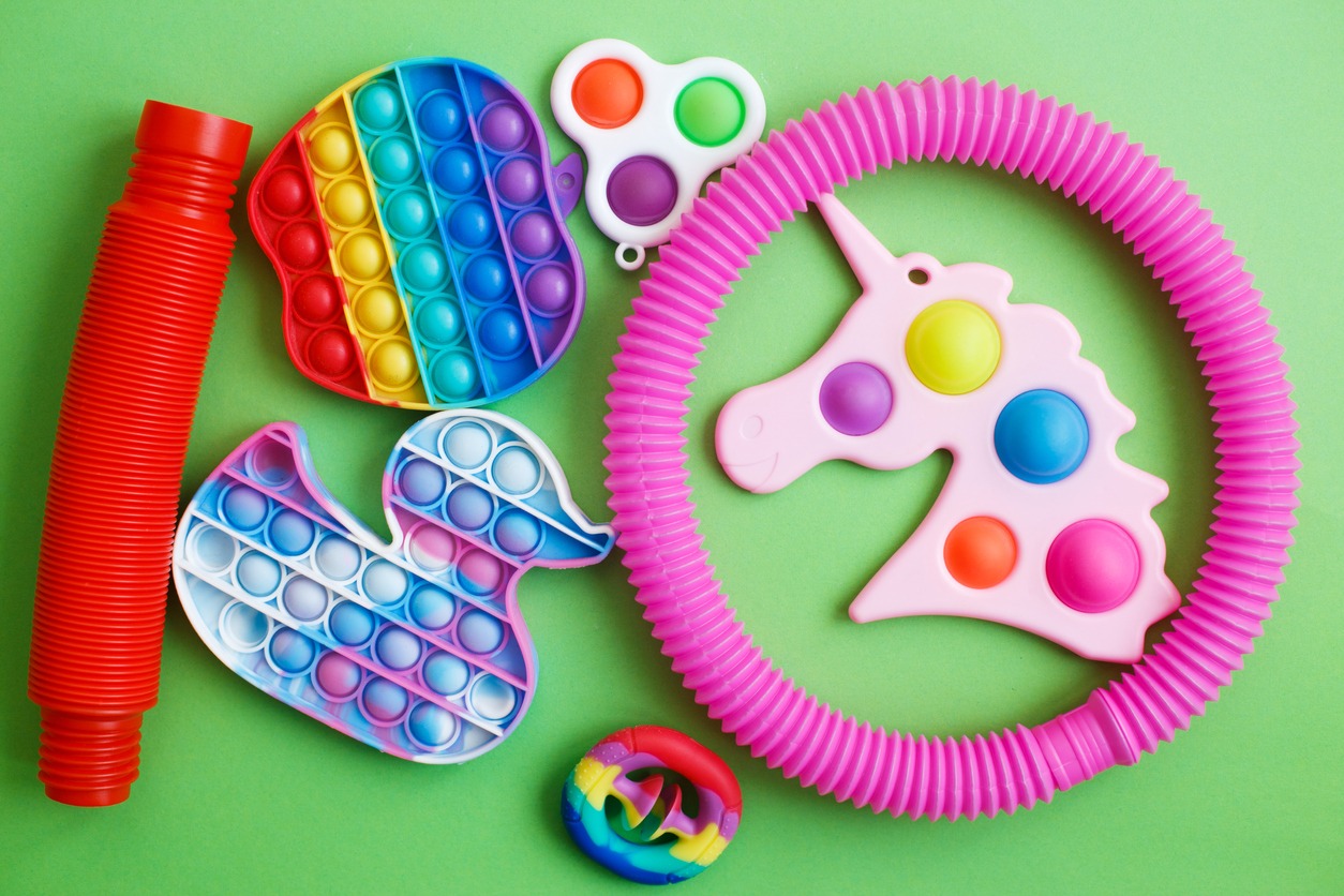 different fidget and sensory toys