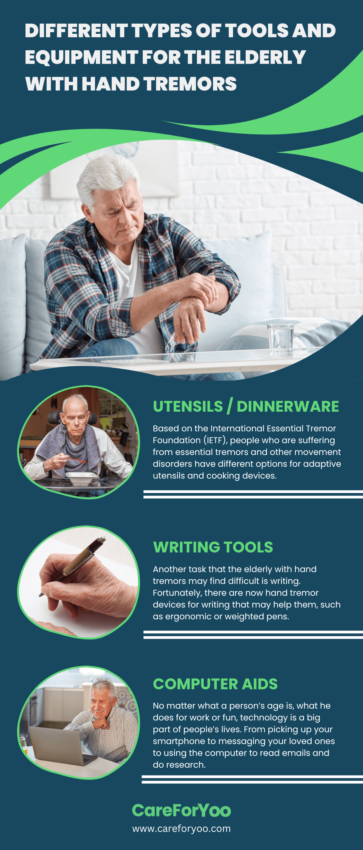 Different Types of Tools and Equipment for the Elderly with Hand Tremors