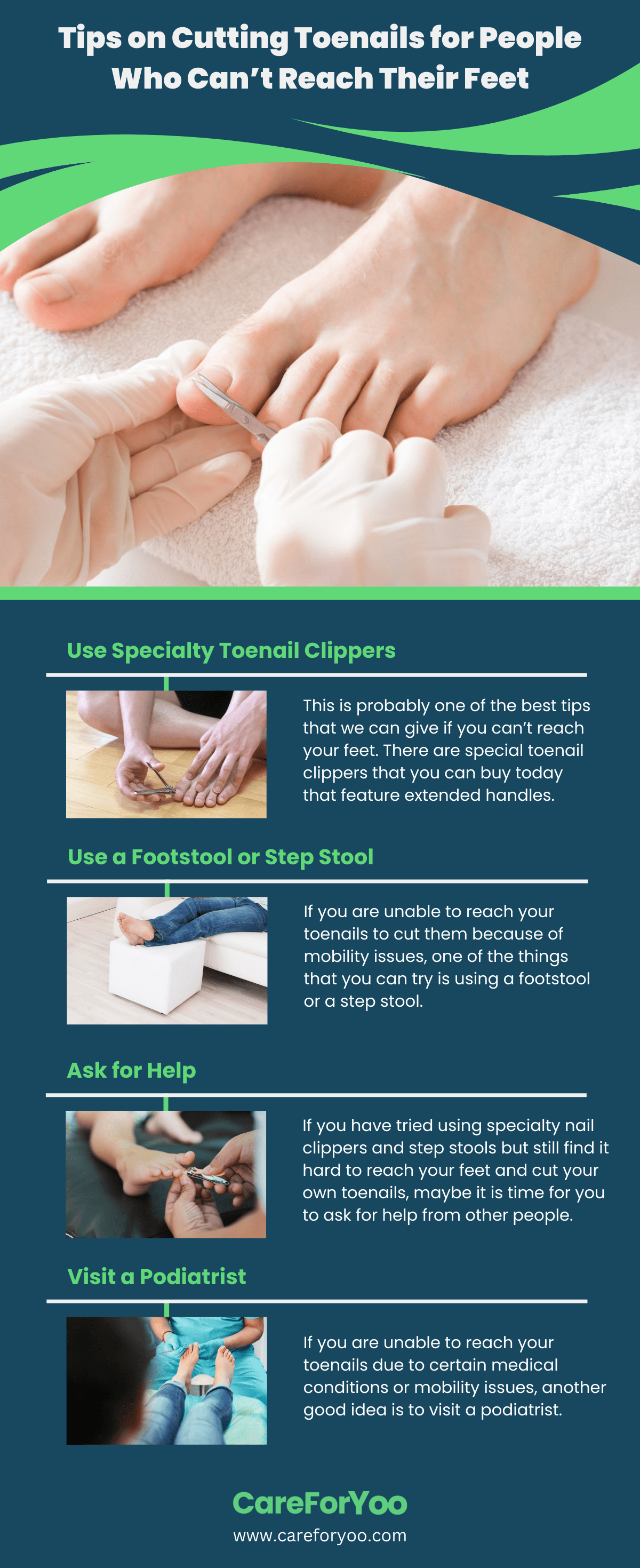 Tips on Cutting Toenails for People Who Can’t Reach Their Feet